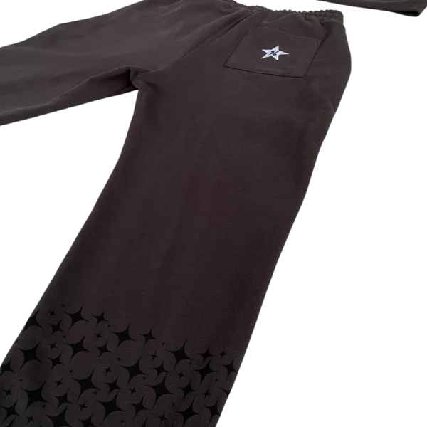 Stars Pants laid flat showing the star-print lining